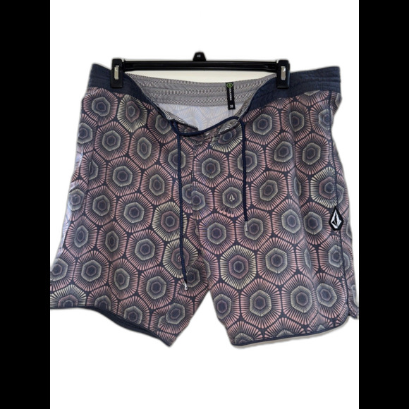 Volcom Sun Medallion Stoney Board Shorts- Navy Size 38 - Picture 1 of 6